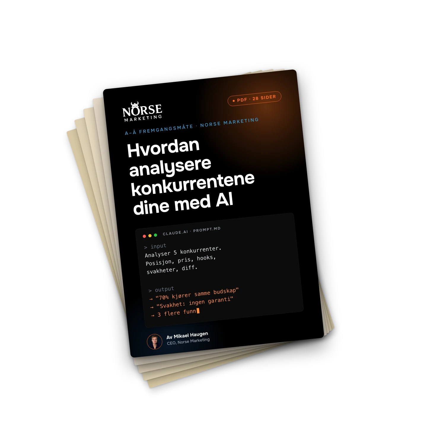 Forside av guiden: Konkurrent-analyse med AI