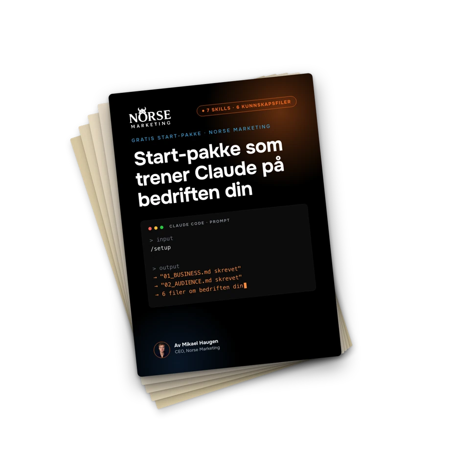Forside: Start-pakke som trener Claude på bedriften din